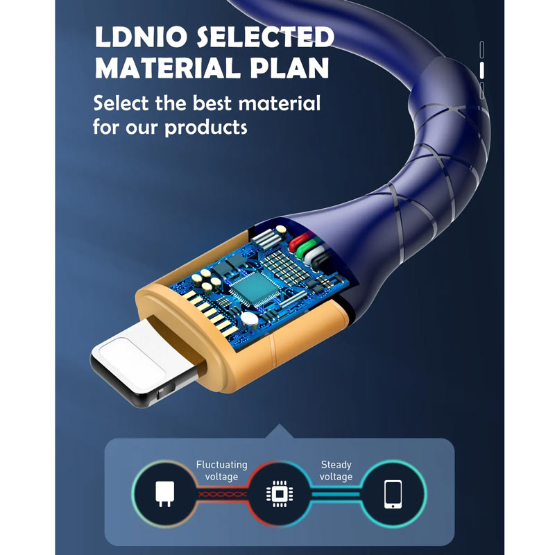 کابل تایپ سی فست شارژ Ldnio LS802 30W 2m