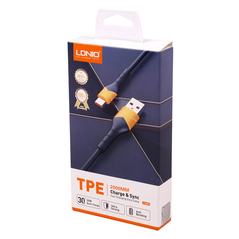 کابل تایپ سی فست شارژ Ldnio LS802 30W 2m
