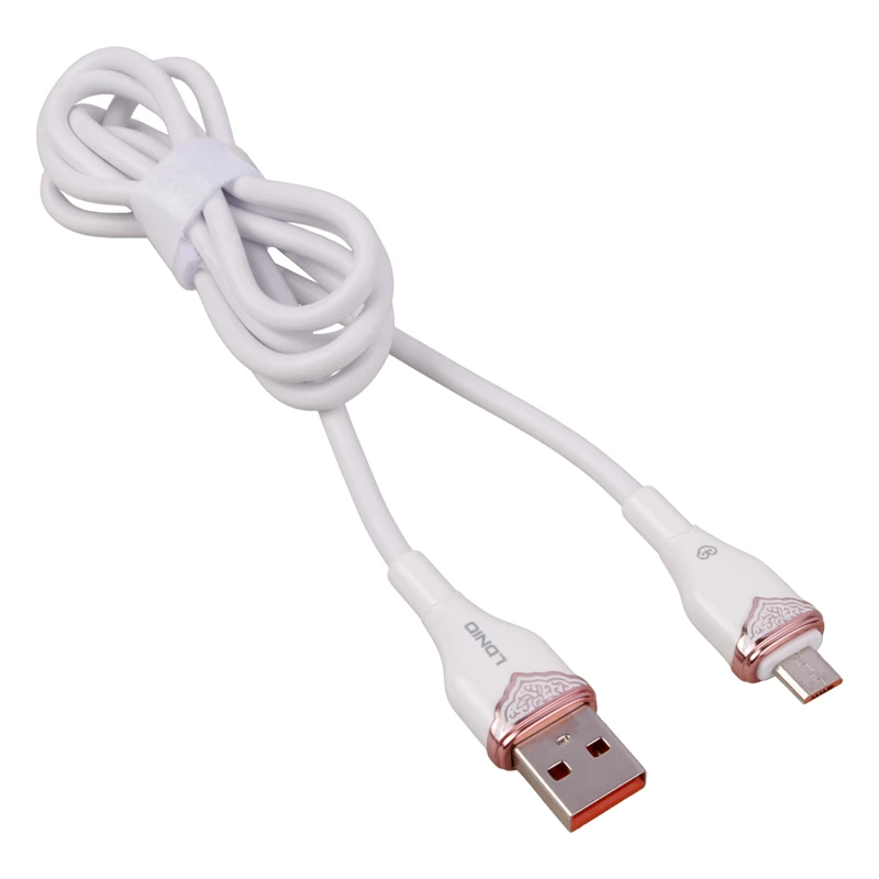 کابل میکرو یو اس بی فست شارژ 30 وات الدینیو LS821 طول 1 متر