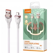 کابل میکرو یو اس بی فست شارژ 30 وات الدینیو LS822 طول 2 متر