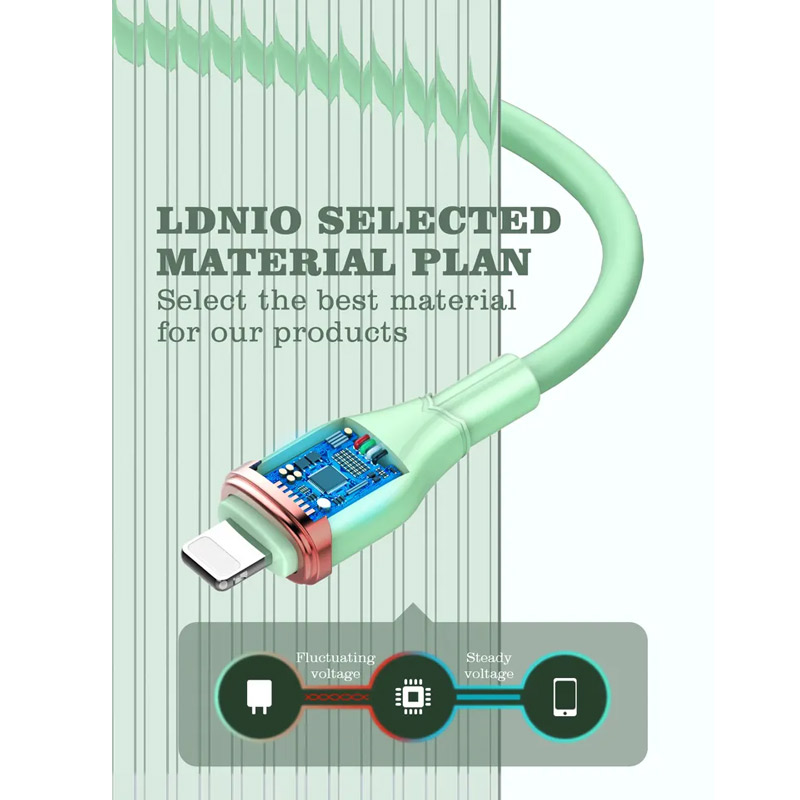 کابل آیفونی فست شارژ Ldnio LS822 30W 2m