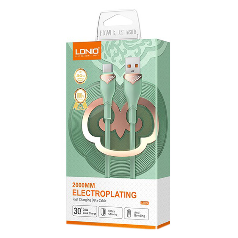 کابل تایپ سی فست شارژ Ldnio LS822 30W 2m