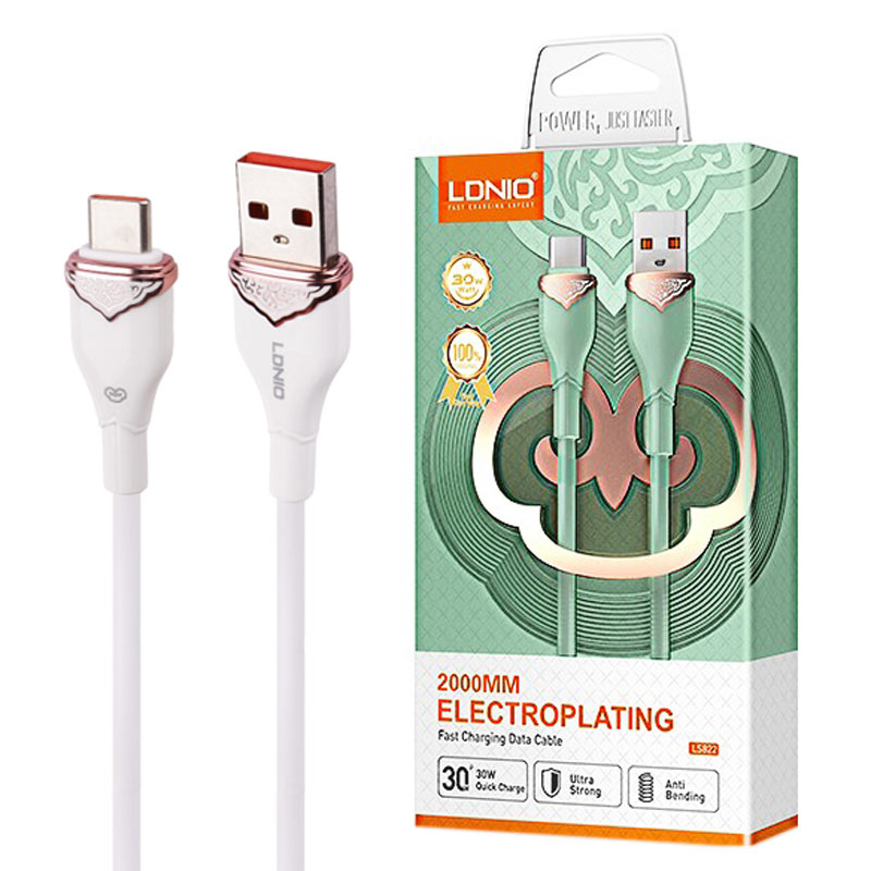 کابل تایپ سی فست شارژ Ldnio LS822 30W 2m