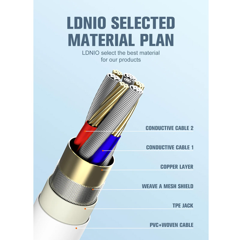 کابل تایپ سی فست شارژ Ldnio LS831 30W 1m