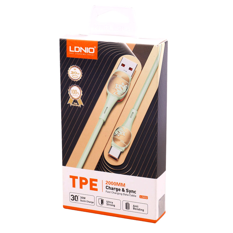 کابل تایپ سی فست شارژ Ldnio LS832 30W 2m