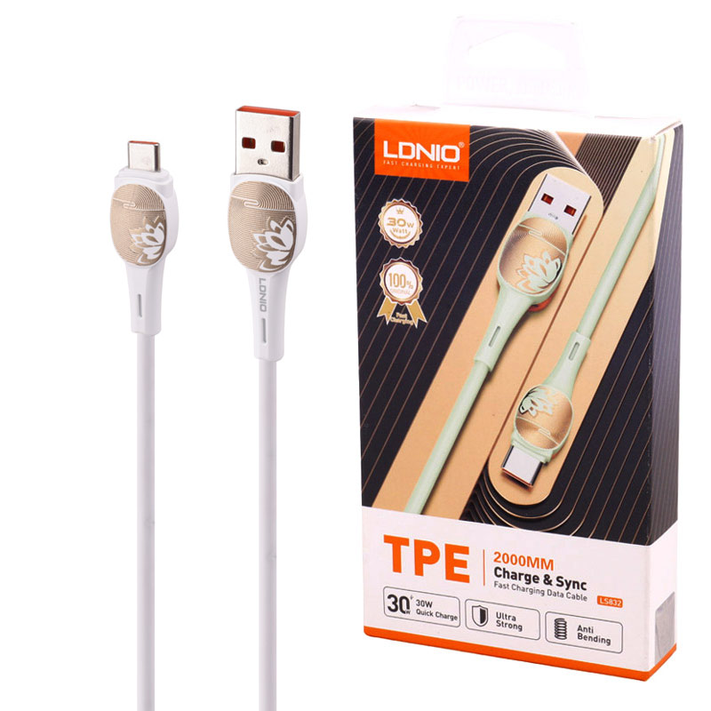 کابل تایپ سی فست شارژ Ldnio LS832 30W 2m