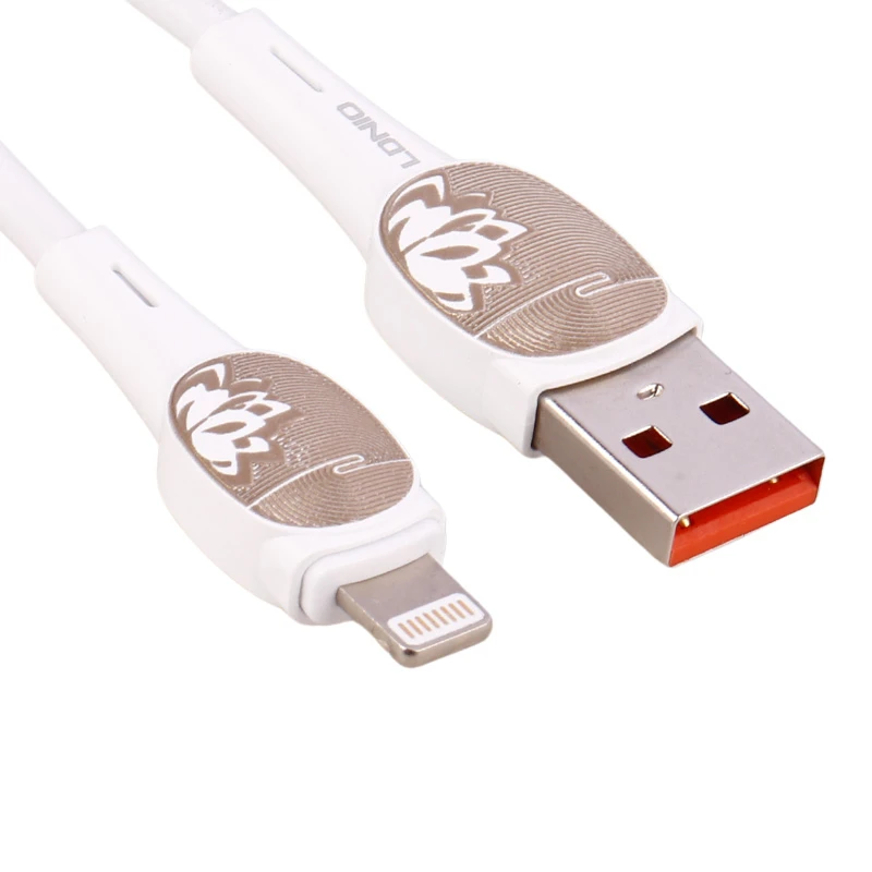 کابل لایتنینگ فست شارژ 30 وات الدینیو LS832 طول 2 متر
