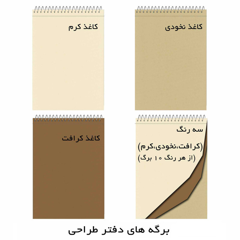 دفتر طراحی A4 سیمی 30 برگ مستر راد کد 171227