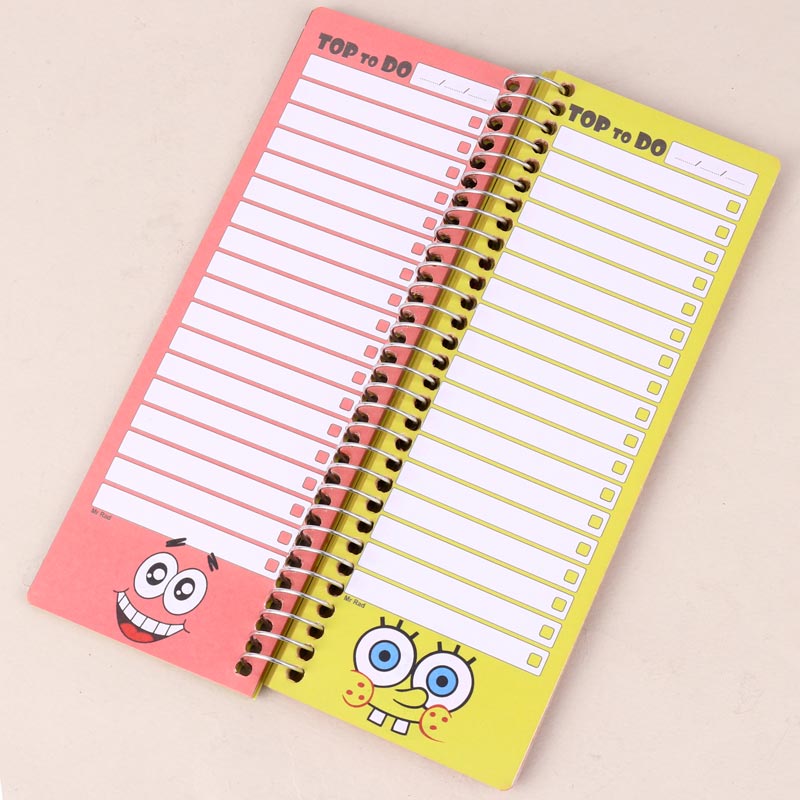 دفترچه To do List طرح باب اسفنجی مستر راد کد 176224 بغل بازشو
