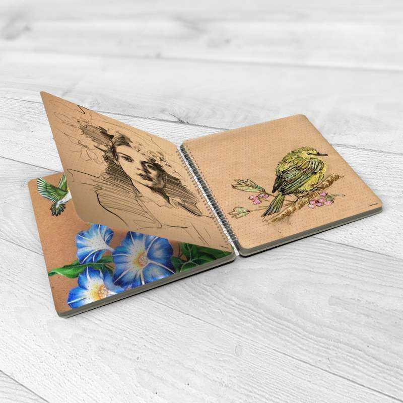 ست 2 عددی دفتر سیمی 40 برگ بولت ژورنال نقطه ای طرح کهکشان مستر راد کد 152230