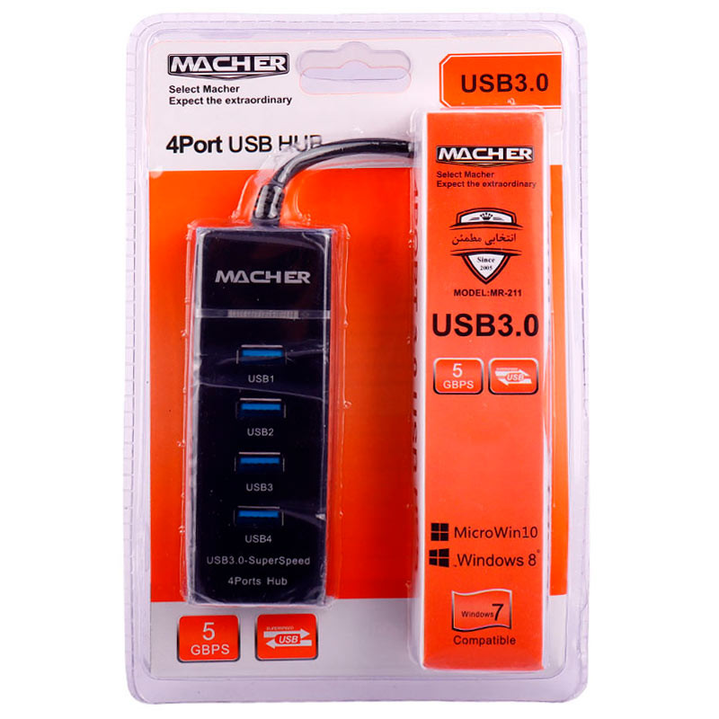 هاب 4 پورت USB3.0 مچر MR-211