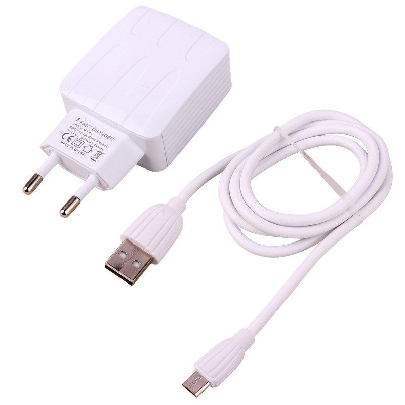 شارژر دیواری فست شارژ Macher MR-45 2Port 2.4A 12W + کابل میکرو یو اس بی