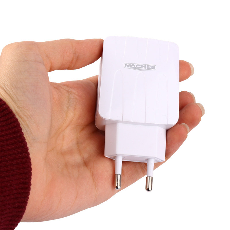 شارژر دیواری فست شارژ Macher MR-45 2Port 2.4A 12W + کابل میکرو یو اس بی