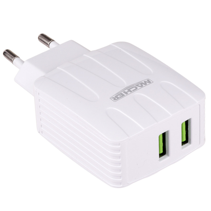 شارژر دیواری فست شارژ Macher MR-45 2Port 2.4A 12W + کابل میکرو یو اس بی