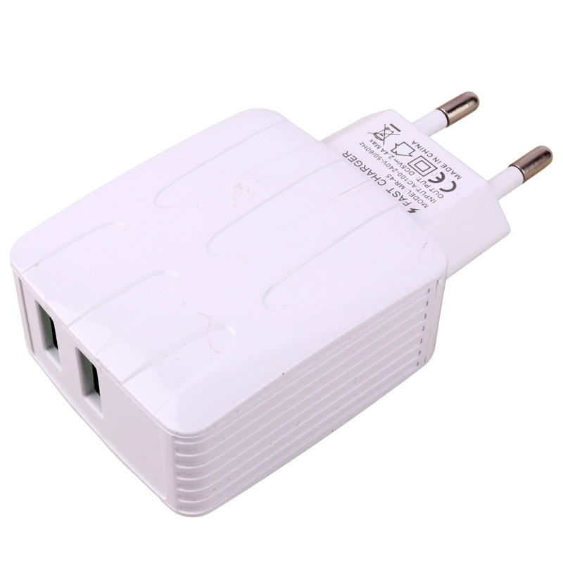 شارژر دیواری فست شارژ Macher MR-45 2Port 2.4A 12W + کابل میکرو یو اس بی