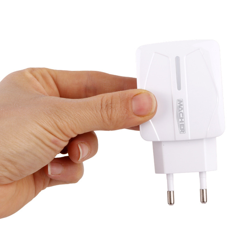 شارژر دیواری فست شارژ Macher MR-46 2Port 2.4A 12W + کابل میکرو یو اس بی