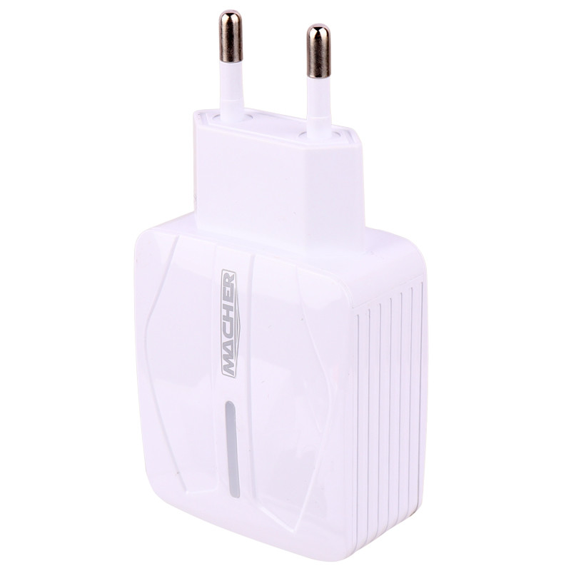 شارژر دیواری فست شارژ Macher MR-46 2Port 2.4A 12W + کابل میکرو یو اس بی