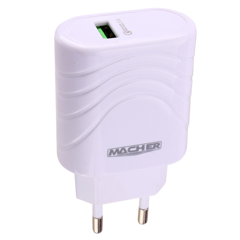 شارژر دیواری فست شارژ Macher MR-47 2.4A QC3.0 PD 18W + کابل میکرو یو اس بی