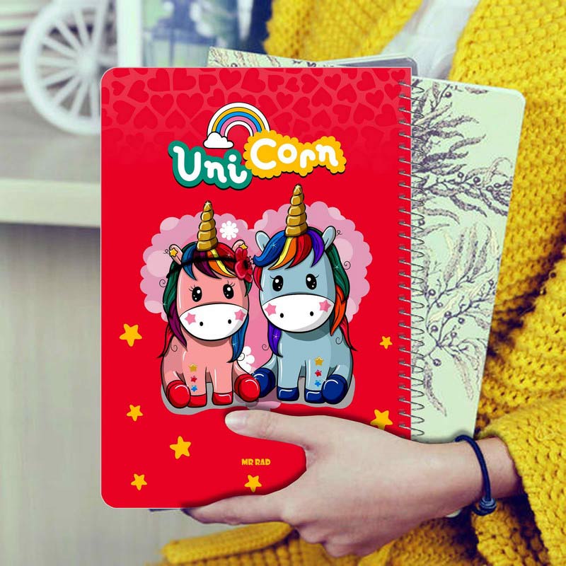 دفتر سیمی 50 برگ مستر راد طرح Unicorn کد 169526