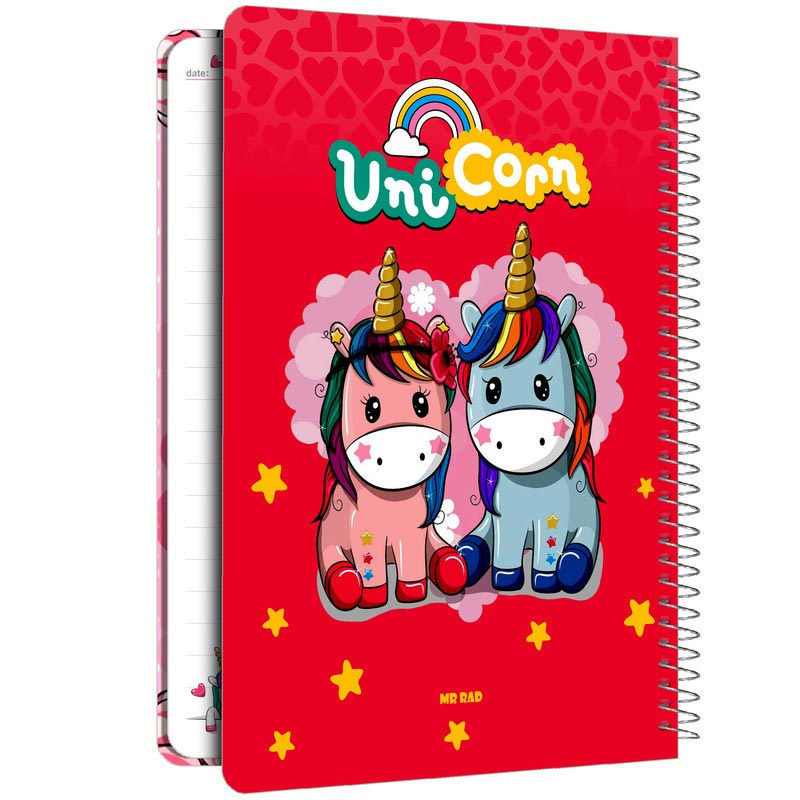 دفتر سیمی 50 برگ مستر راد طرح Unicorn کد 169526