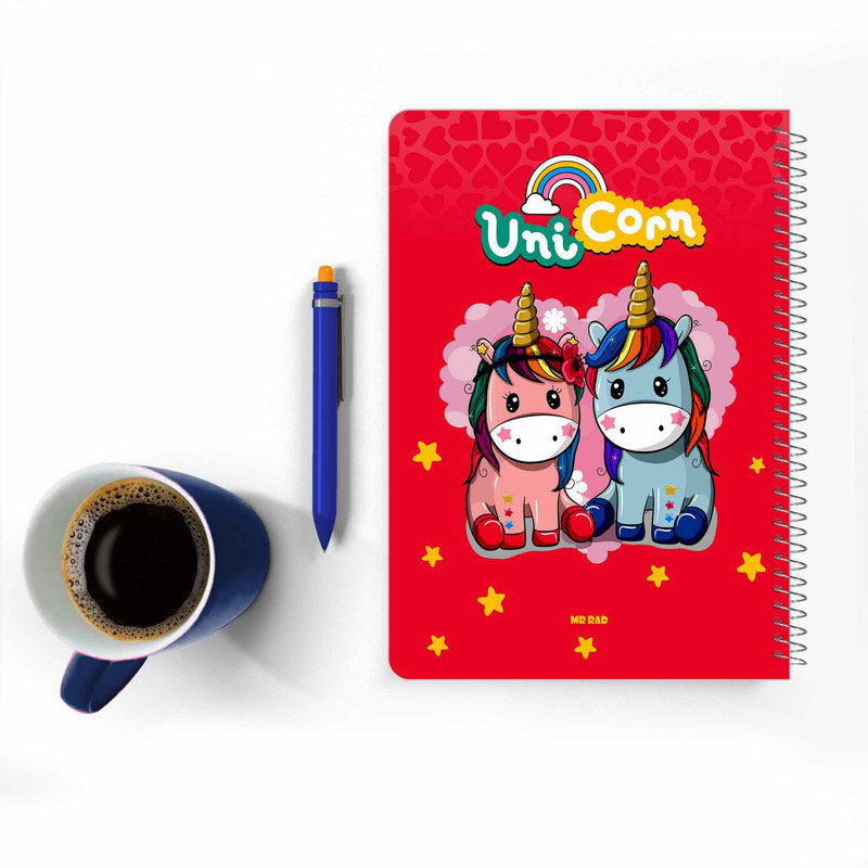 دفتر سیمی 50 برگ مستر راد طرح Unicorn کد 169526