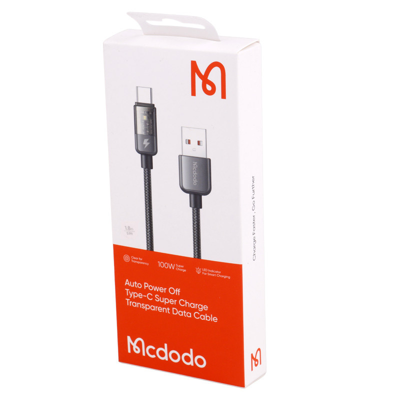 کابل تایپ سی فست شارژ Mcdodo CA-3151 6A QC4.0 100W 1.8m