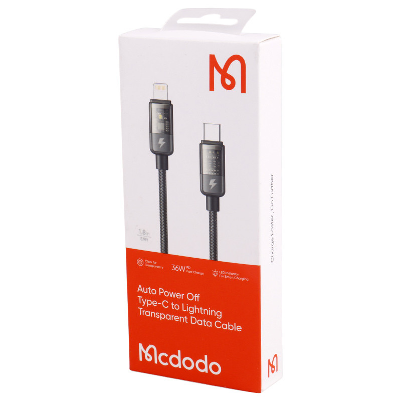 کابل تبدیل فست شارژ Mcdodo CA-3161 Type-C To Lightning 3A PD 36W 1.8m