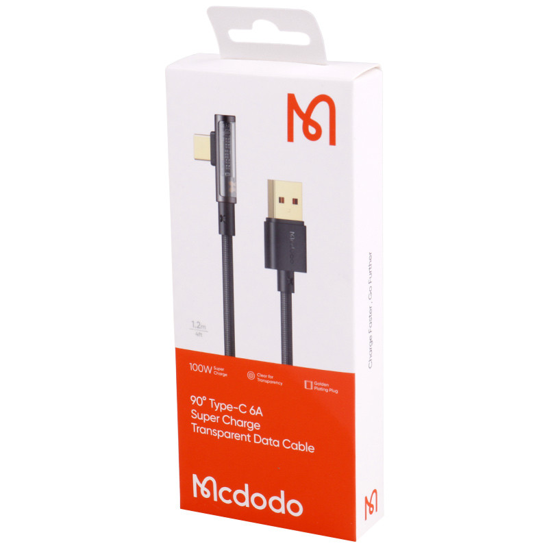 کابل تایپ سی فست شارژ Mcdodo CA-3380 6A 100W 1.2m یکسر L