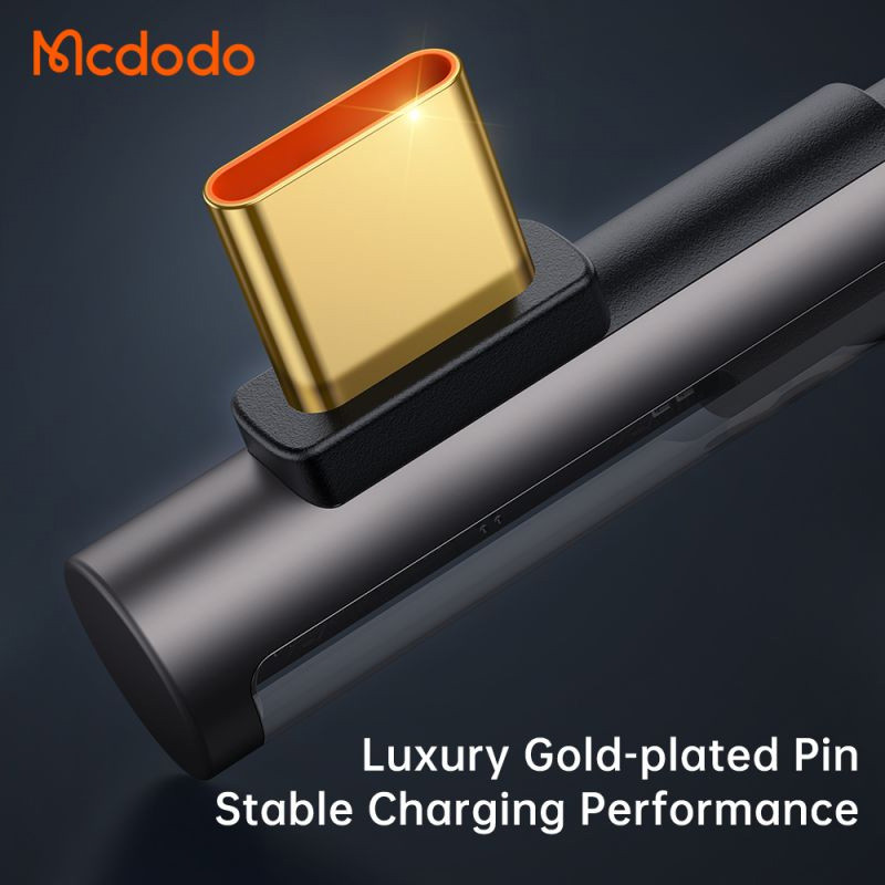 کابل تایپ سی فست شارژ Mcdodo CA-3381 6A PD 100W 1.8m یکسر L