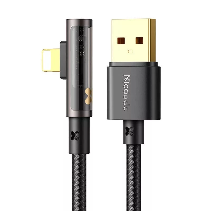 کابل لایتنینگ فست شارژ 3 آمپر مک دودو CA-3510 یکسر L طول 1.2 متر