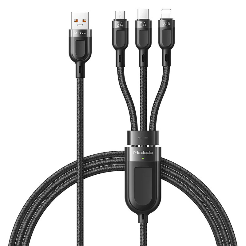 کابل 3 سر فست شارژ Mcdodo CA-8790 5A 1.2m