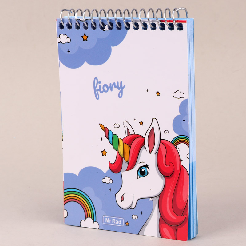 دفترچه یادداشت 50 برگ طرح Unicorn مستر راد کد 120027 بالا بازشو