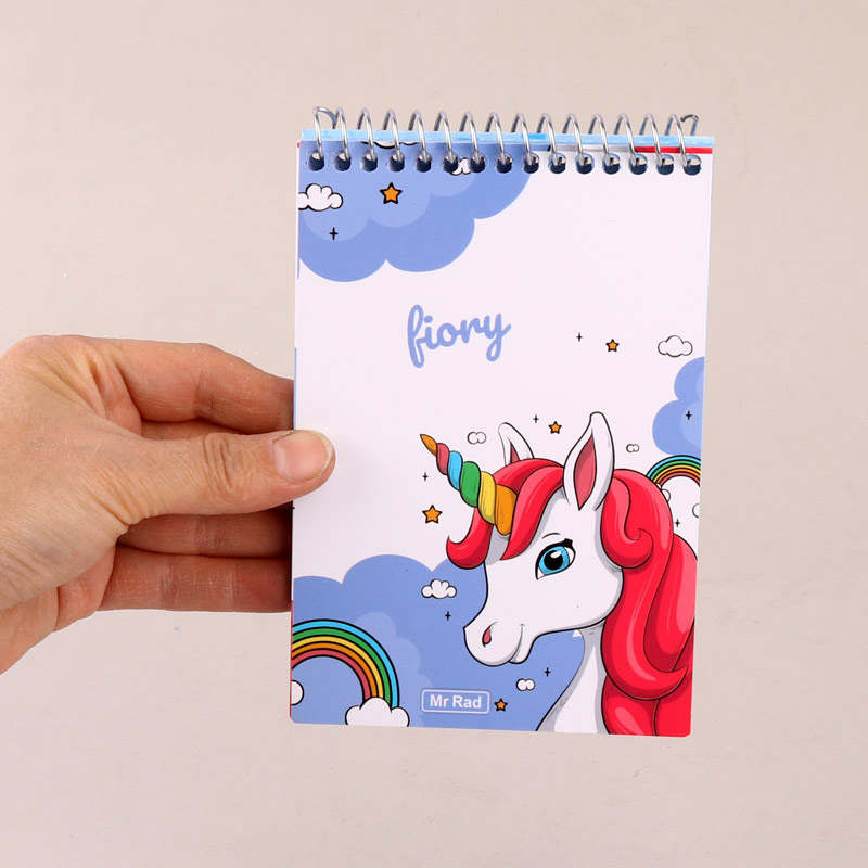 دفترچه یادداشت 50 برگ طرح Unicorn مستر راد کد 120027 بالا بازشو
