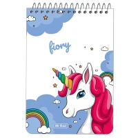 دفترچه یادداشت 50 برگ طرح Unicorn مستر راد کد 120027 بالا بازشو