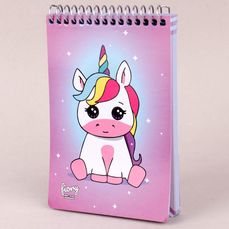 دفترچه یادداشت 50 برگ طرح Unicorn مستر راد کد 175227 بالا بازشو