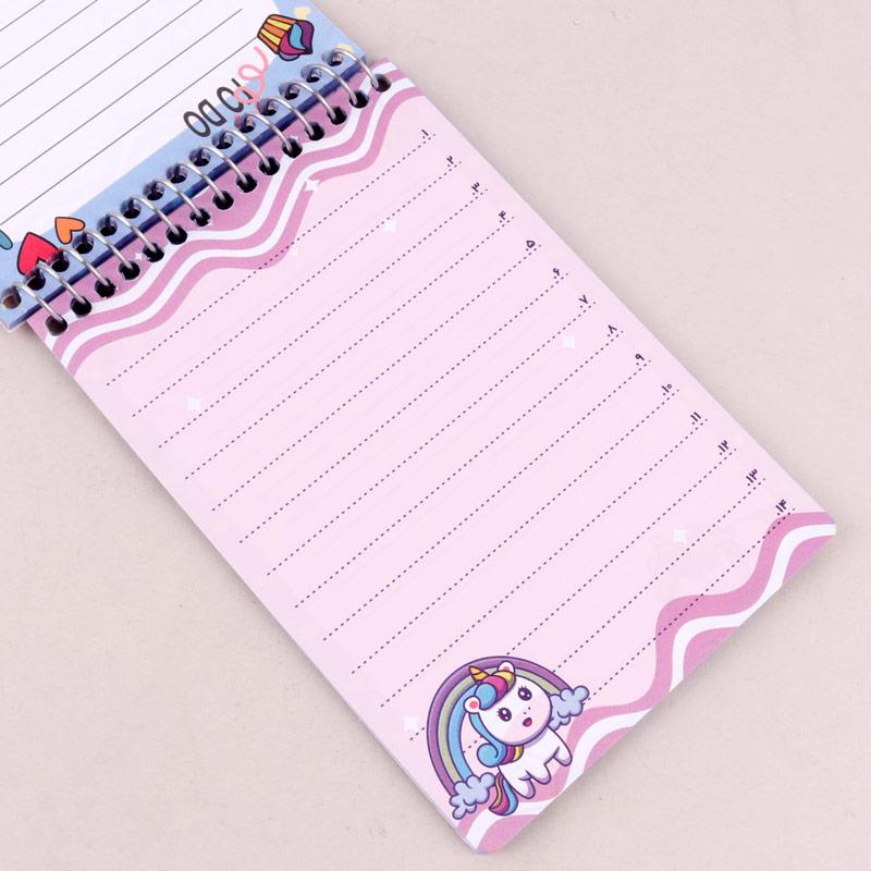دفترچه یادداشت 50 برگ طرح Unicorn مستر راد کد 175227 بالا بازشو
