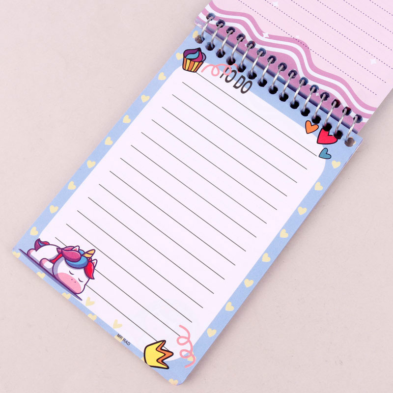 دفترچه یادداشت 50 برگ طرح Unicorn مستر راد کد 175227 بالا بازشو