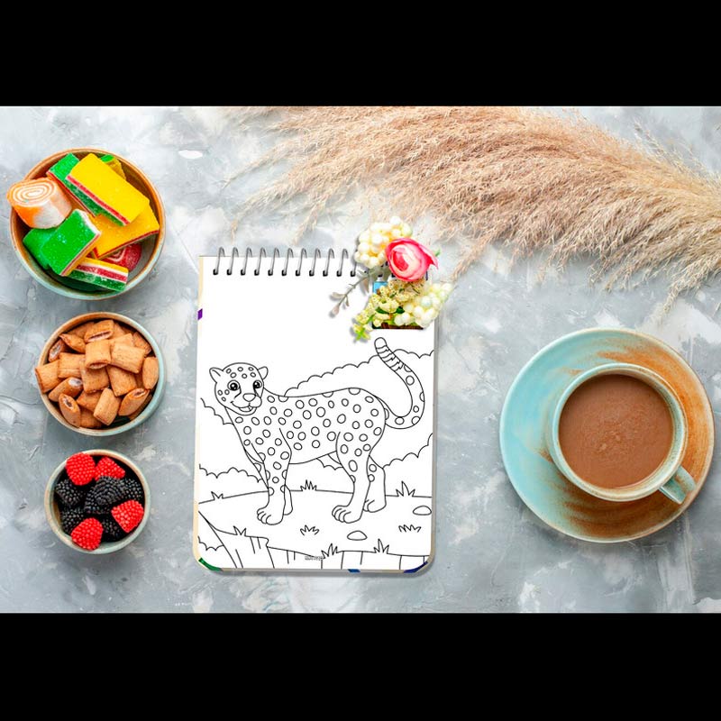 دفتر رنگ آمیزی سیمی 30 برگ طرح رنگی مستر راد کد 166927