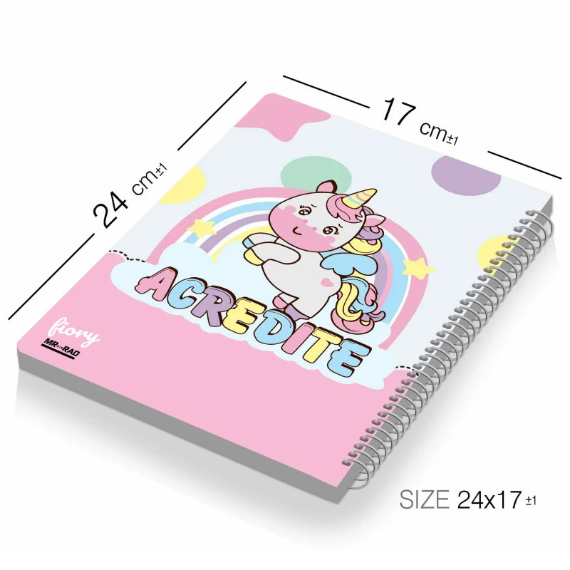 دفتر سیمی 50 برگ طرح Unicorn مستر راد کد 172228