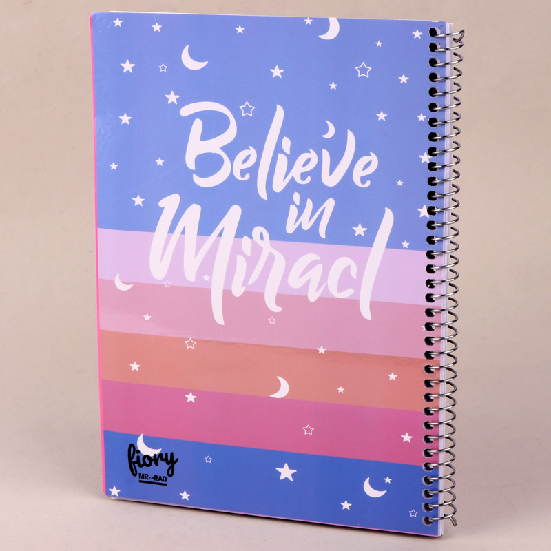 دفتر سیمی 50 برگ طرح ماه و ستاره Believe In Miracl مستر راد کد 172427