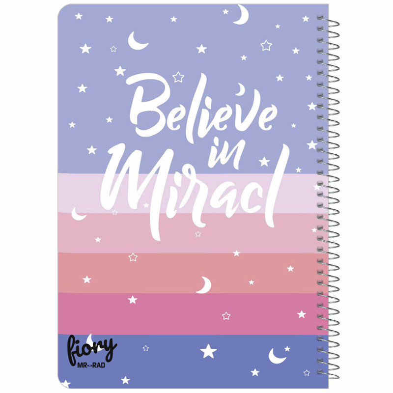 دفتر سیمی 50 برگ طرح ماه و ستاره Believe In Miracl مستر راد کد 172427