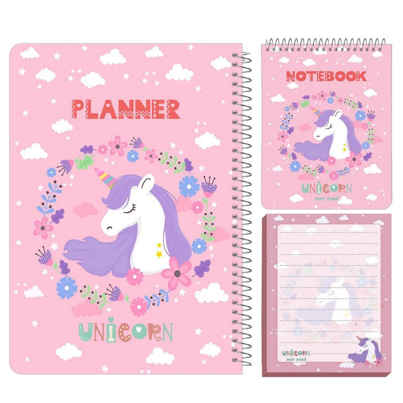 ست 3 عددی دفتر پلنر مستر راد طرح Unicorn کد 151127