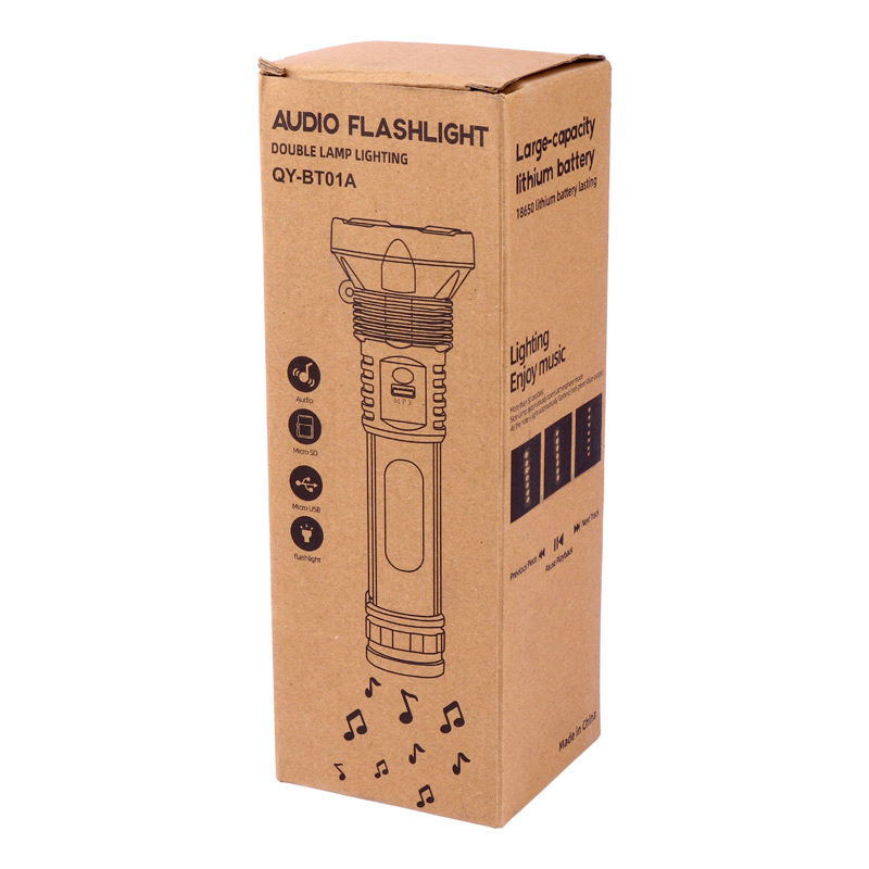 چراغ قوه شارژی اسپیکر دار QY-BT01A
