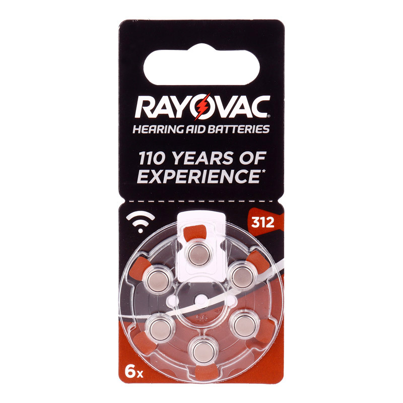 باتری سمعکی Rayovac PR41 بسته ۶ عددی