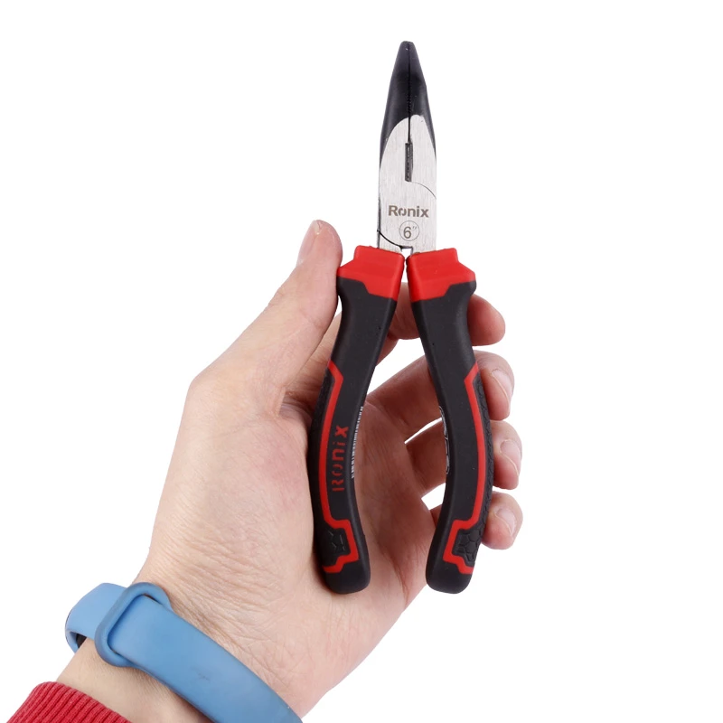 انبر دم باریک دم کج رونیکس RH-1300 سایز 6 اینچ