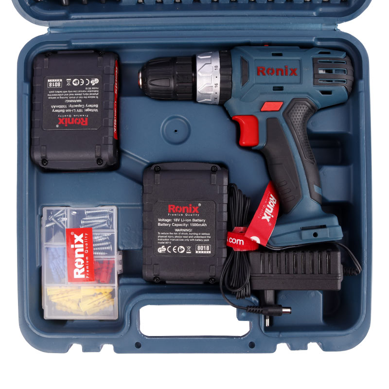 کیت دریل شارژی چکشی Ronix RS-8019
