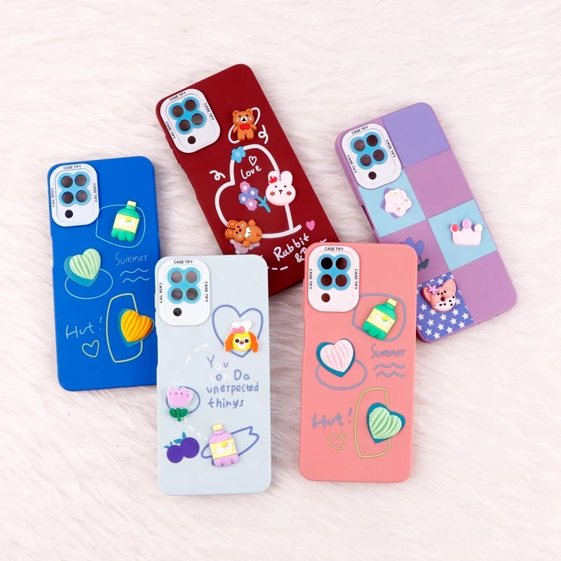 قاب Pro Camera سامسونگ Galaxy A12 عروسکی برجسته محافظ لنزدار