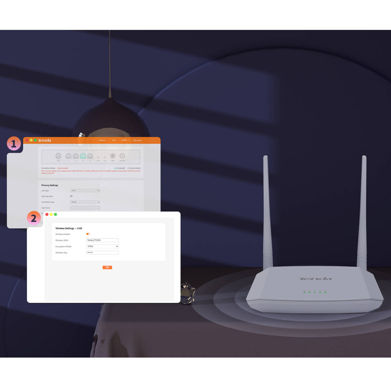 مودم روتر ADSL / VDSL2 تندا V300