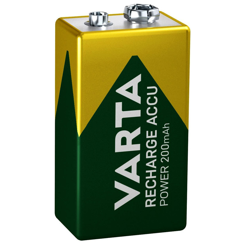 باتری کتابی شارژی Varta Recharge Accu Power NiMH 9V 200mAh