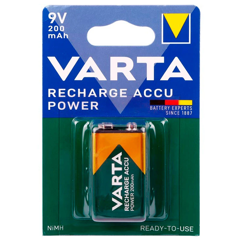 باتری کتابی شارژی 9 ولت وارتا Recharge Accu Power